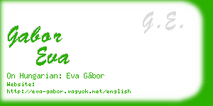 gabor eva business card