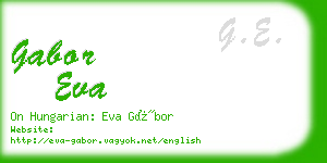 gabor eva business card